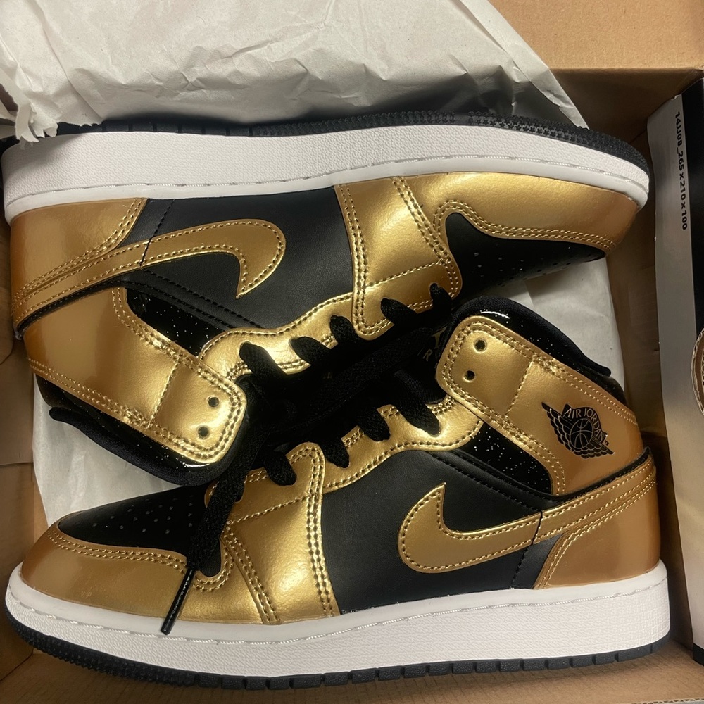 Gold & Black Jordan 1s